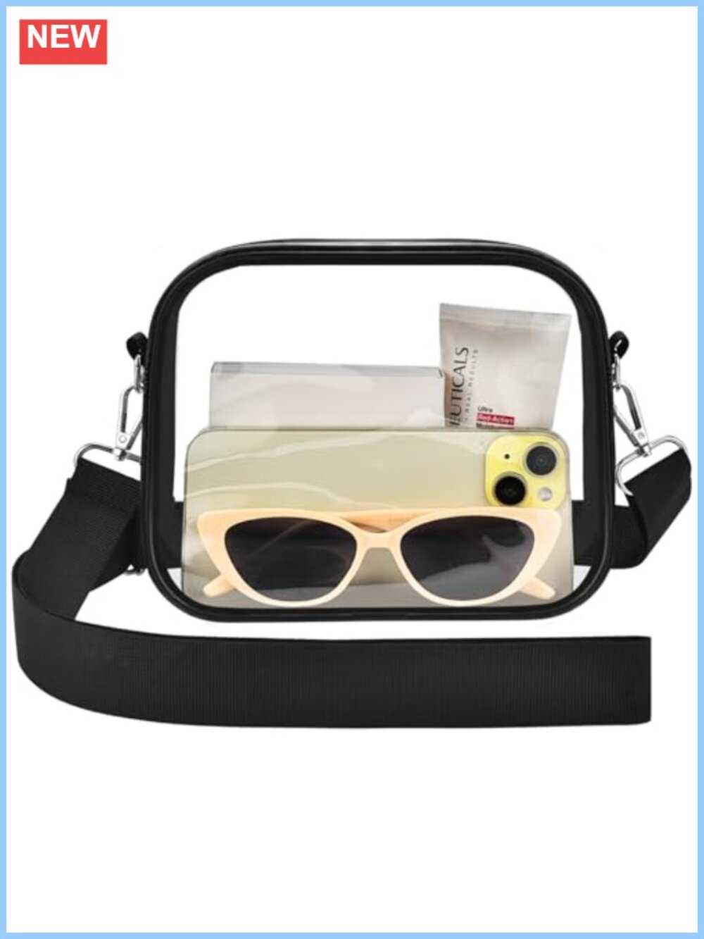Clear Stadium Approved Bag Transparent PVC Crossbody Shoulder Purse